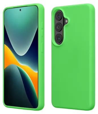 Produktbild von kwmobile Handyhülle für Samsung Galaxy S26 Hülle - Case Silikon - Kabelloses Laden - Schutzhülle Cover in Limettengrün