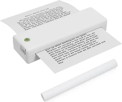 Zdjęcie produktu dla Przenośna drukarka A4, drukowanie na papierze termicznym w podróży, mobilna drukarka fotograficzna, bezprzewodowe połączenie BT, kompatybilna z systemami iOS i Android, obsługuje 216 mm (format letter/legal)/ 210 mm (A4)/ 176 mm (B5)/ 148 mm (A5)/ 112 mm (4 cale)/ 80 mm (3 cale)/ 57 mm (2 cale) szerokości, odpowiednia do drukowania w domowym biurze, szkiców i raportów šC dostarczana z 1 rolką papieru termicznego A4