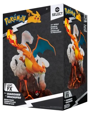 Image de Jazwares Pokémon Select Charizard Deluxe 25ème Anniversaire Statue Illuminée 39cm