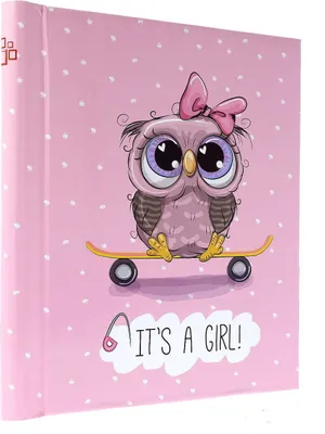 Immagine prodotto di Album fotografico autoadesivo per bambini 22x28/60. Gufo rosa