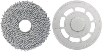Produktbild von 2er-Set Vervangbare Mopplatten - Reinigungstücher für Roboter-Staubsauger (1 Reinigungstuch + 1 Dampfhalter)