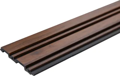 Obrázek produktu pro WPC Obkladový panel - Lamela plochá, Tmavě hnědá, 2900x120x12 mm