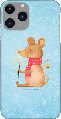 Produktbild von Mr. & Mrs. Panda Iphone 11 Pro Handyhülle Maus Weihnachten - Eisblau - Geschenk, Frohe, Weihnachtsgruß, Premium Kunststoff, Mäuschen, Weihnachtsmotiv, Handy Case