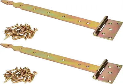 Zdjęcie produktu dla KOTARBAU® Zestaw 2 zawiasów ozdobnych 350 mm ocynkowanych na zólto