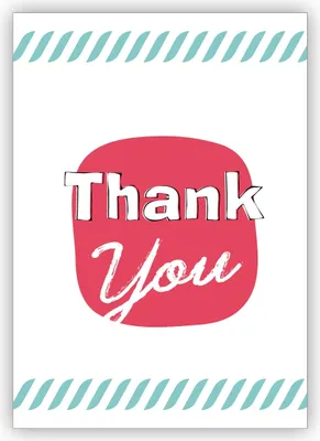 Produktbild von 4x Schicke Dankeskarte im Retro Look: thank you