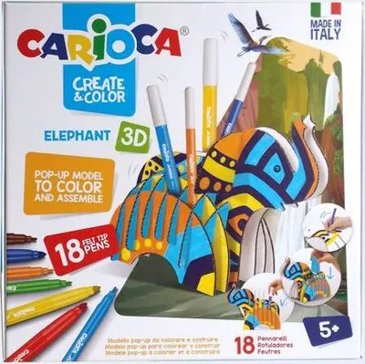 Produktbild von Set erstellen & Farbe Elefant 3d carioca 42902