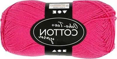 Immagine prodotto di Filato di cotone rosa, 170 m, 50 g