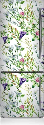 Produktbild von Kühlschrankmagne Kühlschrank Aufkleber Magnetfolie Dekoration 60x180 cm - Feldblumen.