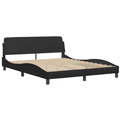 Productafbeelding van Bedframe "Dover" kunstleer zwart 160x200 cm
