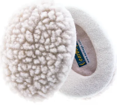 Produktbild von (( earbags | LAMMFELL Imitat Ohrenwärmer , wollweiß, Small