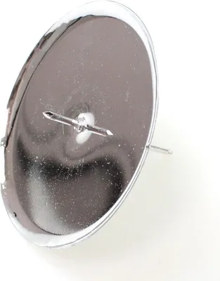Produktbild von 4 Kerzenhalter 7cm Kerzenteller mit Dorn Kerzenpick Stecker Halter Adventskranz, Farbe:silber