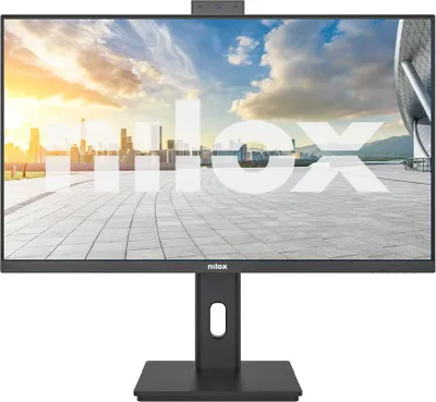 Nilox PC Monitor 24" Full HD 120Hz IPS Webcam Integriert Verstellbar Schwarz