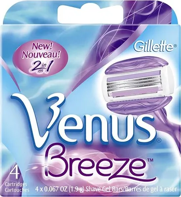 Image de Gillette Venus Breeze Replacement Cartridges 4 Pack