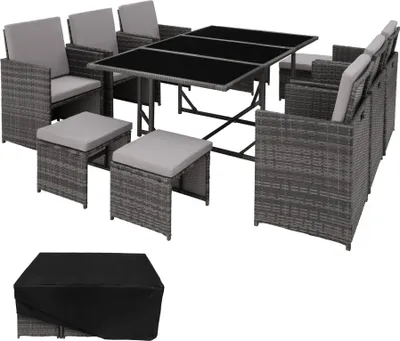 Zdjęcie produktu dla TecTake 403867, Szary, 10 siedz., Dorośli i dzieci, Chłopak, dziewczyna