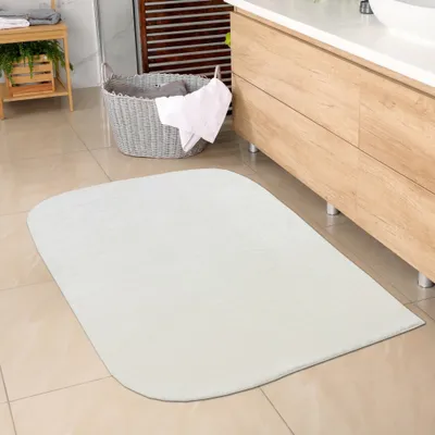 Immagine prodotto di Tappeto da bagno con angoli arrotondati | lavabile | in formato crema - 80x120 cm