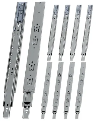 Produktbild von Vigevee 5 Paar Schubladenschienen 450 mm mit Dämpfung, Vollauszug 3-teilig, leise kugelgelagerte Auszüge für Möbel und Schubladen