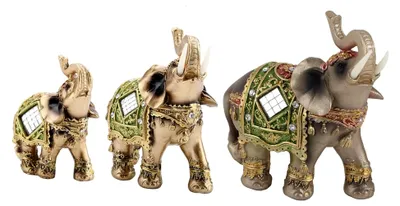 Produktbild von Elefantenstatue aus Polyresin, Glücksbringer für das Zuhause