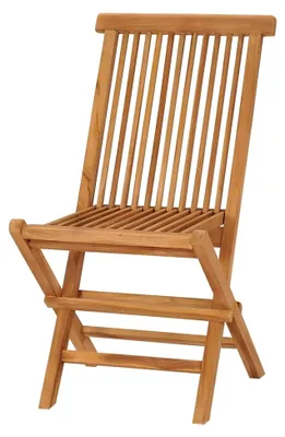 Produktbild von Klappbare Gartenstühle 2 Stück aus massivem Teakholz