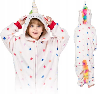 Produktbild von Onesie Pyjamas Warmer Einteiler Pyjama Kigurumi Einhorn Jumpsuit S