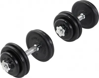 Produktbild von GORILLA SPORTS® Kurzhantelset - 30kg, 30mm, Gusseisen Hantelscheiben, 2 Kurzhantelstangen, 4 Sternverschlüssen, Gerändelt, Gummiert - Kurzhanteln 2er Set, Hantelstange, Gewichte, Gewichtheben