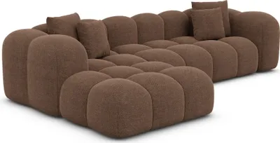 Produktbild von Strukturstoff L-Form Sofa Valora Braun Links