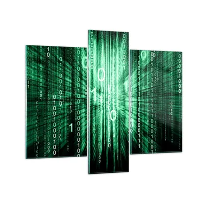 Produktbild von Bilder auf glas - Abstrakt zusammenfassungszahlen - 95x80cm - Glasbilder - Wandbilder - Kunstdruck - zum Aufhängen bereit - Wanddekoration aus Glas - Glas Bilder - Wandbild auf Glas - GCB95x80-2290
