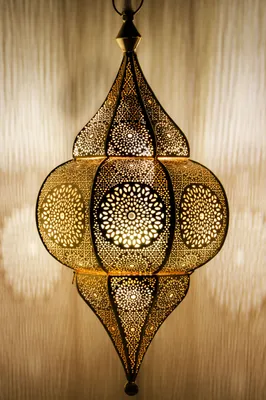 Produktbild von Orientalische Indische Lampe Deckenlampe Malha Gold