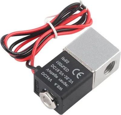 Produktbild von Elektrisches 2-Wege-Magnetventil 24V für Wasser Luft Öl Aluminium