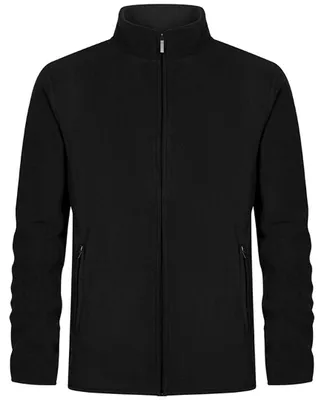 Produktbild von Doppel Fleece Zip Jacke Herren, Schwarz-Schwarz, S