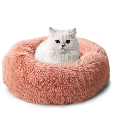 Produktbild von Tierbett Tierbetten, Katzenbett waschbar Flauschiges Hundebett 50/60/70/100 cm für Katzen und kleine Hunde, plüsch Katzenkissen rund