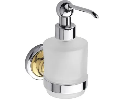 Produktbild von RETRO Flüssigseifenspender aus Glas und Gold-Chrom / 200 ml BEMETA