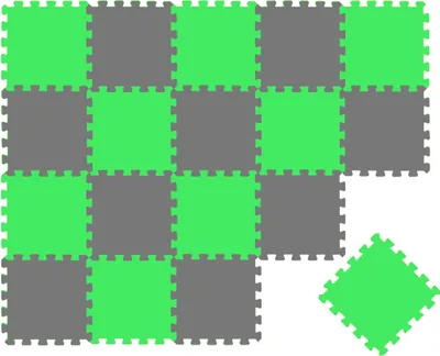 Obrázek produktu pro Puzzle podložka Combi světle zelená šedá 16792 + 16793 18 dílků