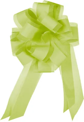 Produktbild von Roth Ziehschleife mit Tüll, grün, Ø 19cm, 10er Box