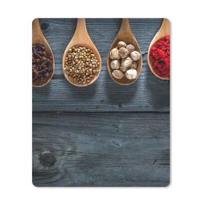 Produktbild von MuchoWow® Mauspad Mousepad Gewürze - Löffel - Holz - Küche - Gewürze - Industrie 30x40 cm - Mousepads - Maus Mat - Pad - Mausunterlage - Mausmatten