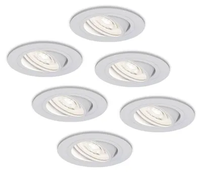 Image de HOFTRONIC - Spot encastrable LED Pittsburg 3,8W 270lm 6000K Blanc 6 pièces