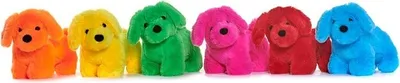 Produktbild von Plüsch Hund Kuscheltier Farbig 23 cm Plüschfigur - Figur - Kinder - Kuscheln