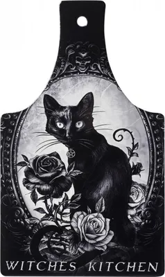 Produktbild von Witches Kitchen mit Katze Küchenbrett & Servierplatte
