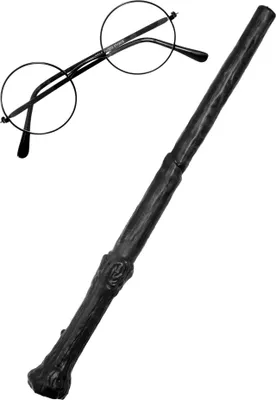 Produktbild von Rubies 35374 - Harry Potter Blister Kit - Child (Brille + Zauberstab)