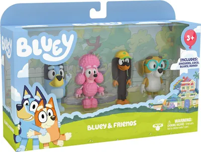 Produktbild von Moose Toys Bluey Freunde Spielfiguren-Set - 4 Stück - Spielzeug