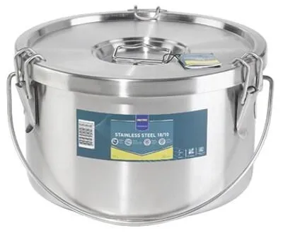 Imagen del producto de Contenedor de alimentos profesional METRO, diámetro 32 cm, acero inoxidable, color plateado