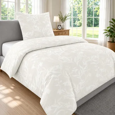 Produktbild von Malika® Bettwäsche 135x200 2 teilig | 100% Baumwolle | Bettwäsche Set mit 1 Bettbezug und 1 Kissenbezug, KI-generiertes Bild