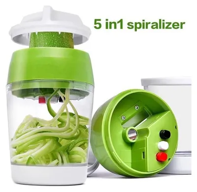 Produktbild von 5-in-1 Spiral-Gemüseschneider, Gemüsespiralschneider, Spaghetti-Schneider für Karotten und Gurken, Küchenmandoline