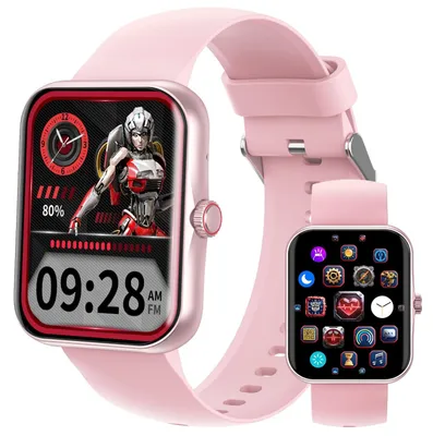Produktbild von Kinder Smartwatch Telefonuhr mit Anruffunktion HD Touchscreen Herzfrequenz Schlafüberwachung Sportmodi Wecker für Jungen Mädchen Rosa