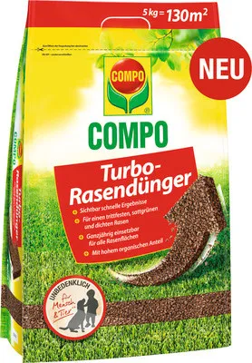 Obrázok produktu pre Hnojivo na trávnik COMPO Turbo hnojivo na trávnik 5 kg na 130 m²