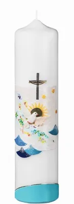 Produktbild von Taufkerze 25 x 6 cm mit Namensverzierung und Geschenkkarton, Nr. 90