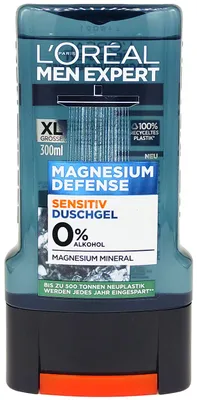 Produktbild von L’Oréal MEN Duschgel MAGNESIUM DEFENSE 300ml Sensitiv Shower Gel reinigt sanft