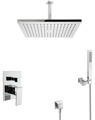 Produktbild von PaulGurkes Regendusche Unterputz Dusch Set eckig mit Deckenarm