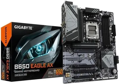 Image de Carte mère GIGABYTE B650 EAGLE AX, AMD AM5, DDR5 7600 MHz (OC), PCIe 5.0, Wi-Fi 6E