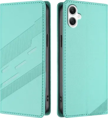Image de Etui pour Samsung Galaxy A06 5G/4G, étui portefeuille en cuirPolyuréthaneavec fente pour carte et fonction stand Türkis
