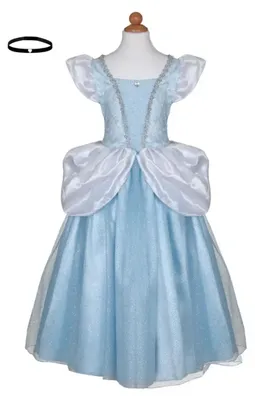 Immagine prodotto di Abito da principessa Cenerentola, taglia 104/116, adatto a bambini di 4-6 anni